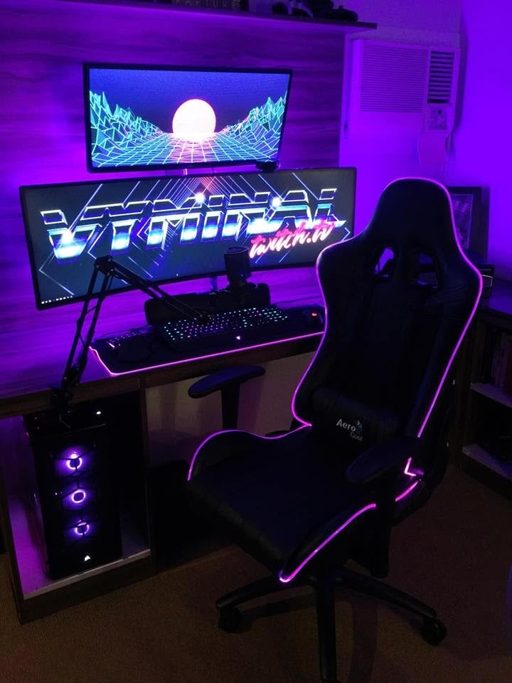 The Purple Spaceship Gaming Bedroom Idea