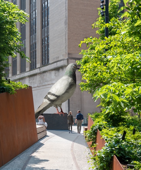 “Massive Pigeon Sculpture Installed on New York’s High Line”