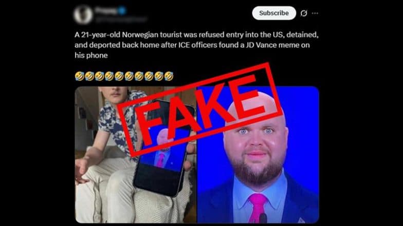 Tourist Denied US Entry After ICE Discovers JD Vance Meme on Phone