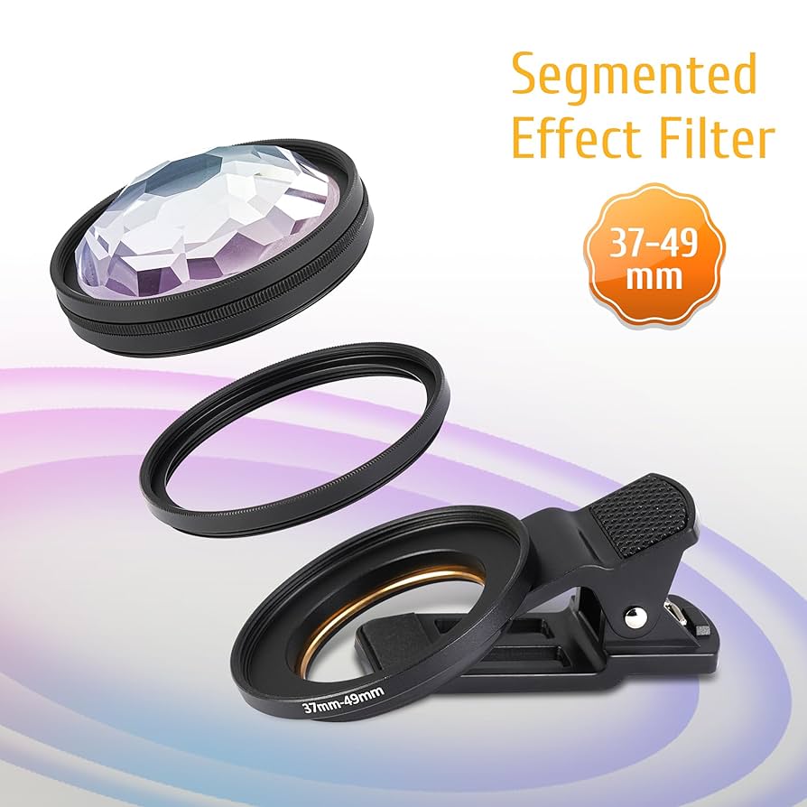 Clip-on Prism Attachment Enhances Phone Images with Rainbow Effects