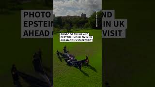 Large Image of Trump and Epstein Displayed Outside Windsor Castle
