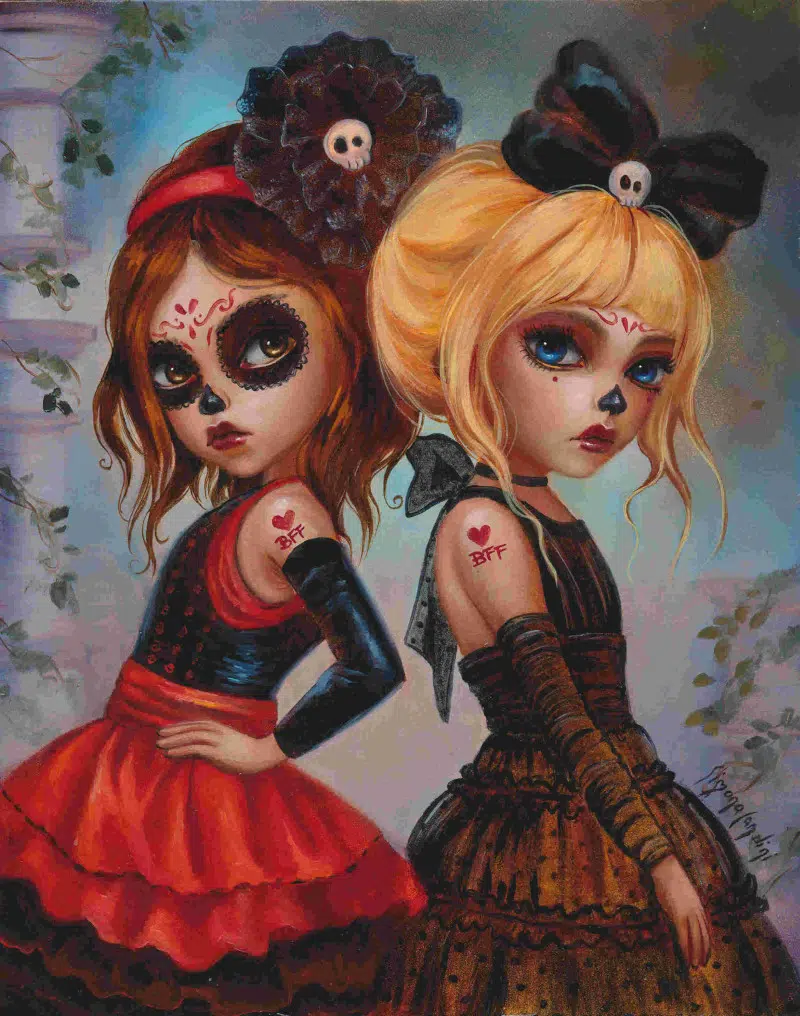 Artworks Reinterpret “Alice in Wonderland” with a Creepy, Pumpkin-Centric Twist