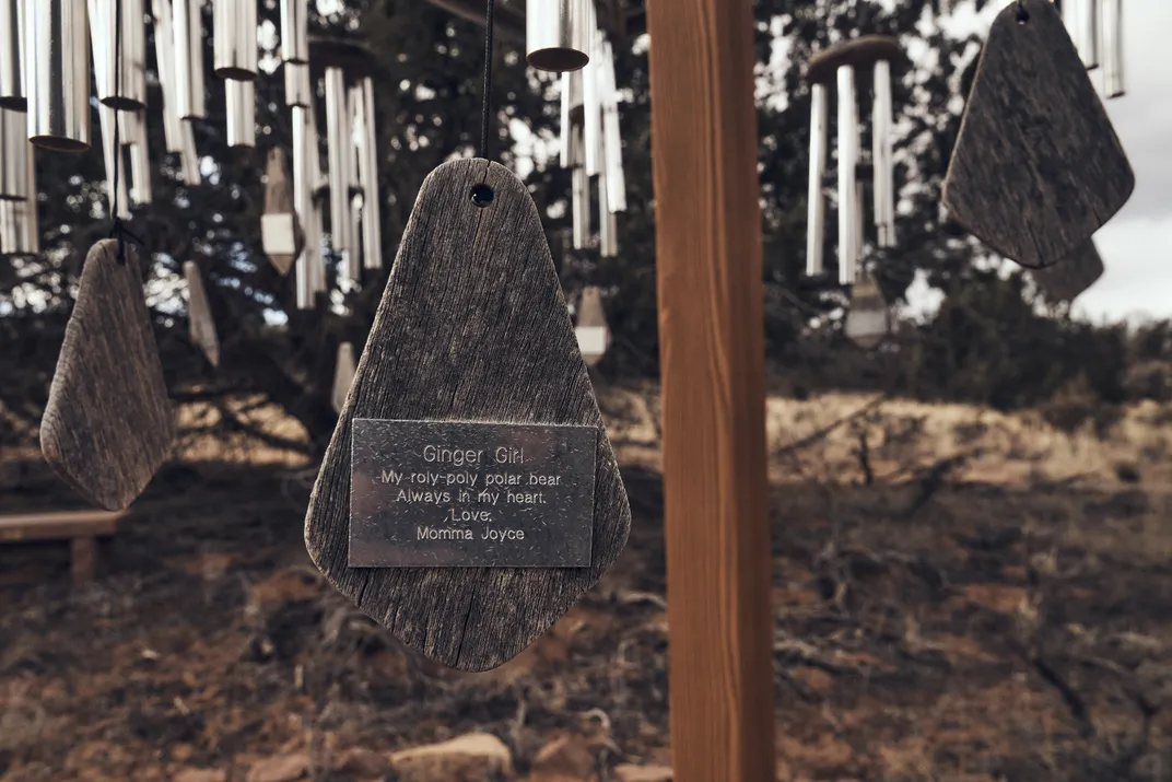 Angels Rest, a memorial site within Best Friends Animal Sanctuary, hosts monthly blessing ceremonies allowing the public to honor their pets' lives. The sanctuary’s website offers memorial wind chimes, bricks, and markers.