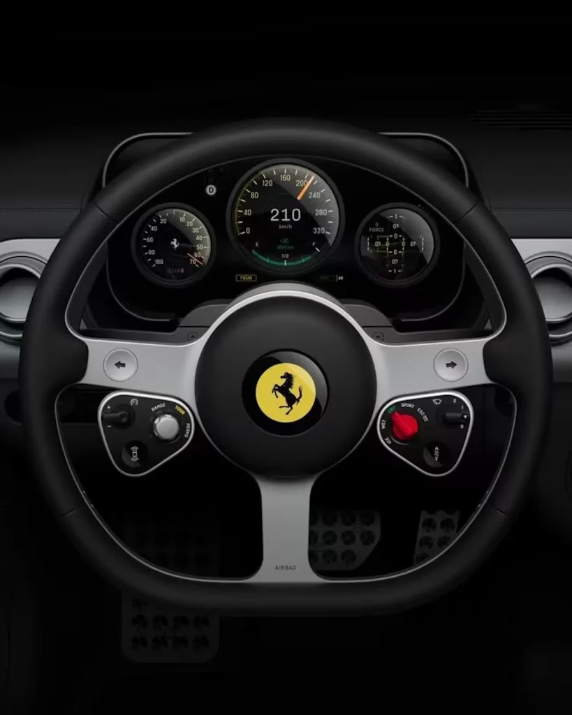 Ferrari Reveals Interior Photos of Their First Electric Vehicle, Set to Launch Later This Year