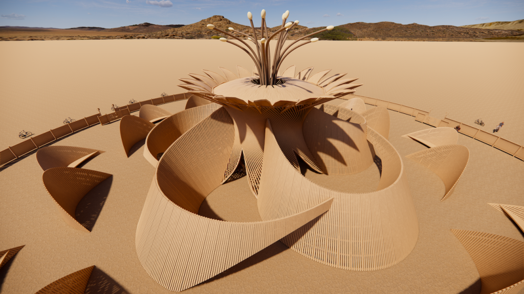 Designer Unveils 2026 Burning Man Temple Concept Motivated by Uncommon Blossom Designer Unveils 2026 Burning Man Temple Concept Motivated by Uncommon Blossom