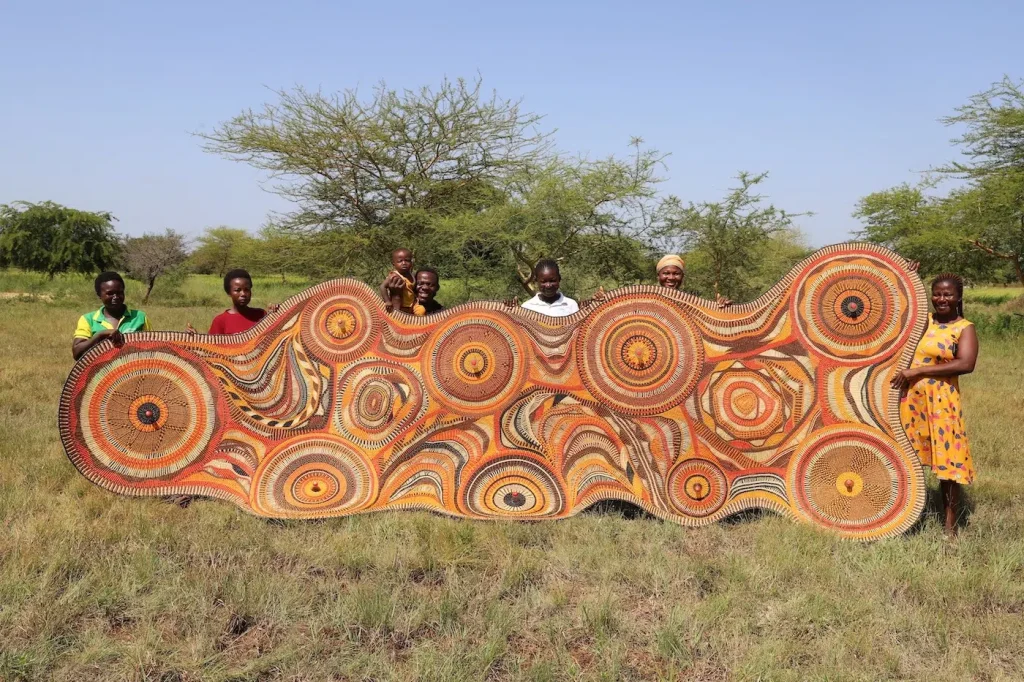 Artisans Create Sculptural Lamps Utilizing Traditional Ghanaian Basket Weaving Methods