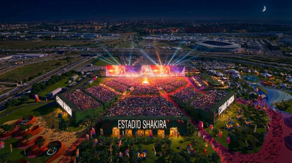 BIG Unveils Temporary Venue for Shakira’s Concert Series in Madrid