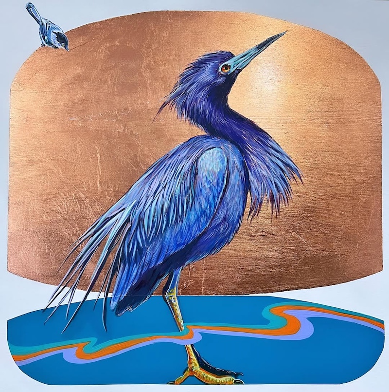 Interview: Painter Who Transitioned from Goldsmith Uses Metal Leaf to Seize the Enchantment of Wildlife