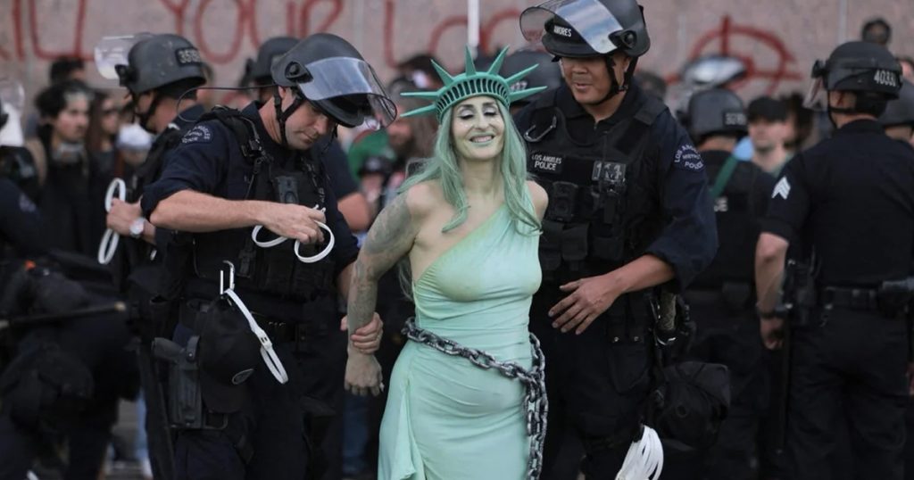 Lady Liberty Detained Following No Kings Demonstration: A Moment in History Preserved in Image