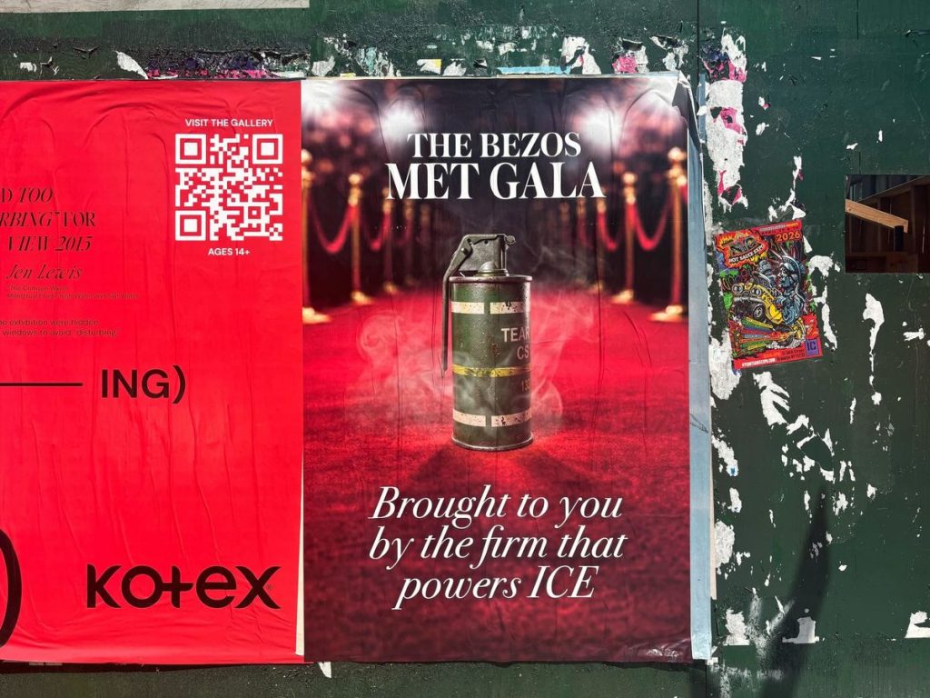 “Posters Urging Boycott of Bezos-Linked Met Gala Appear Across NYC”