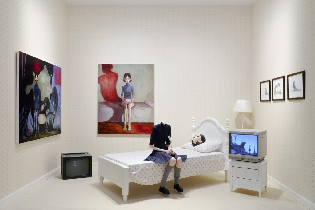 “Psychological Investigation of Existence and Mortality via Headless Girl Installations”