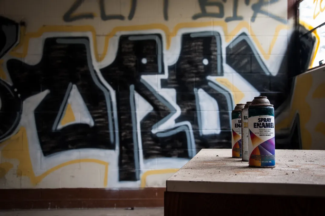 5 - The abandoned military installation Fort Ord is adorned with graffiti on its walls.