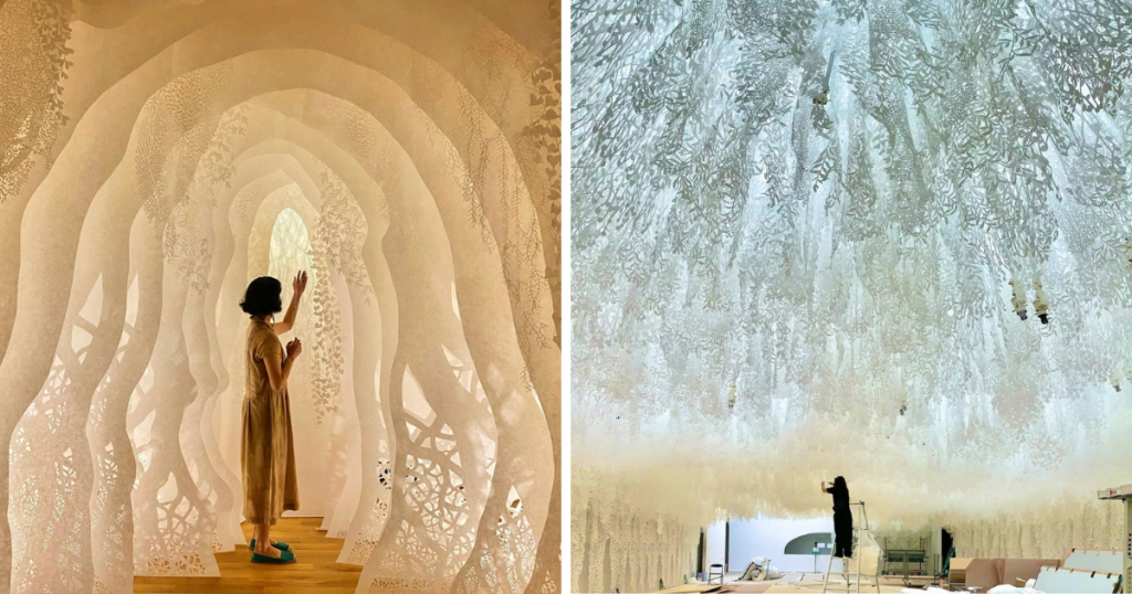 Monumental Paper Art Installations Showcase Japan’s Shinto Traditions